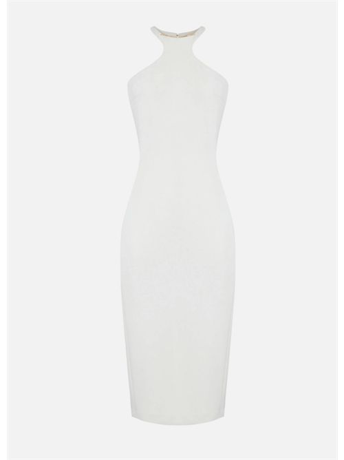 ABITO CON DETTAGLIO GIOIELLO ELISABETTA FRANCHI | AB91761E2360 avorio